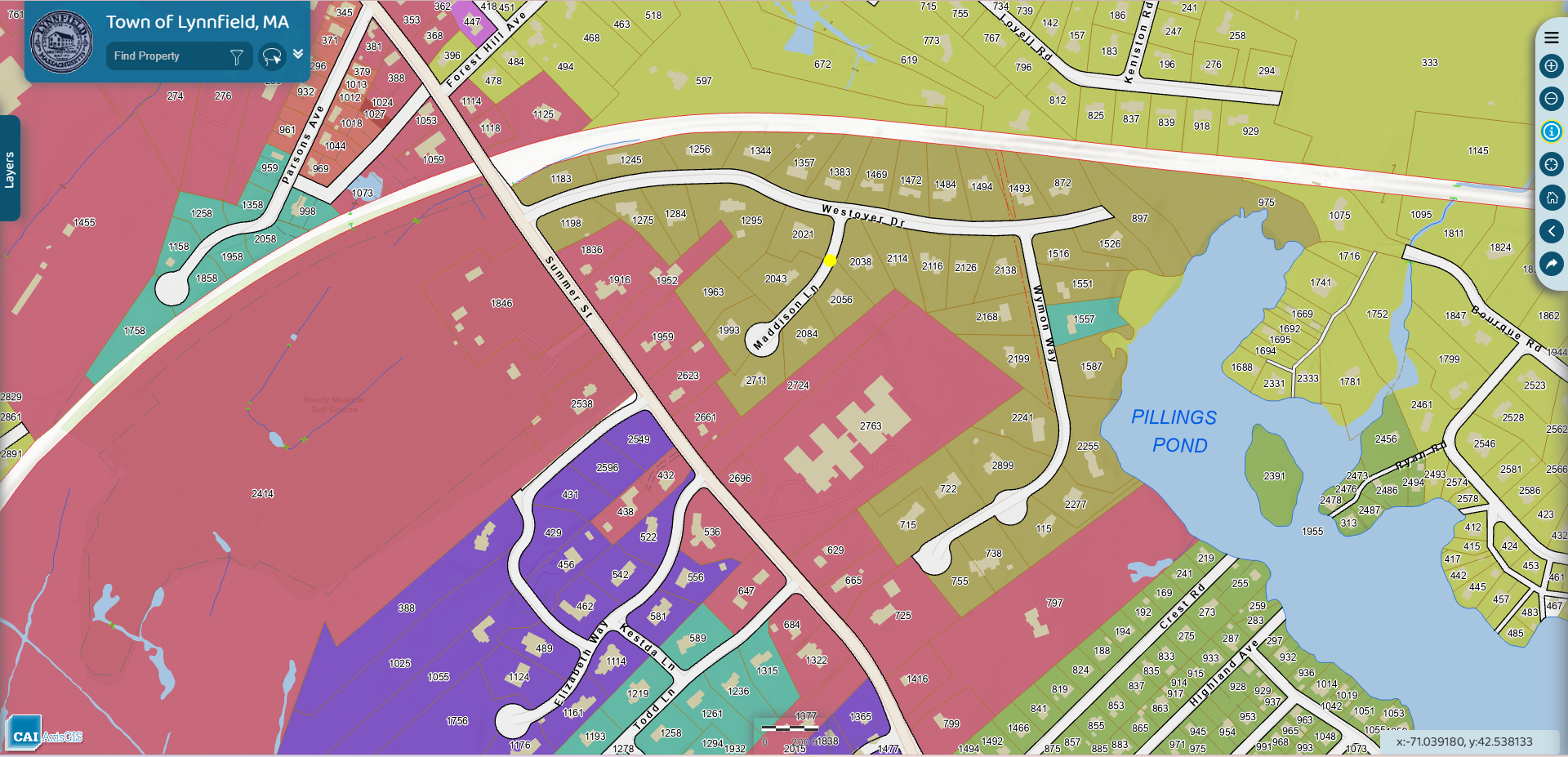 Town of Lynnfield, MA AxisGIS Data Processor Redevelopment CAI